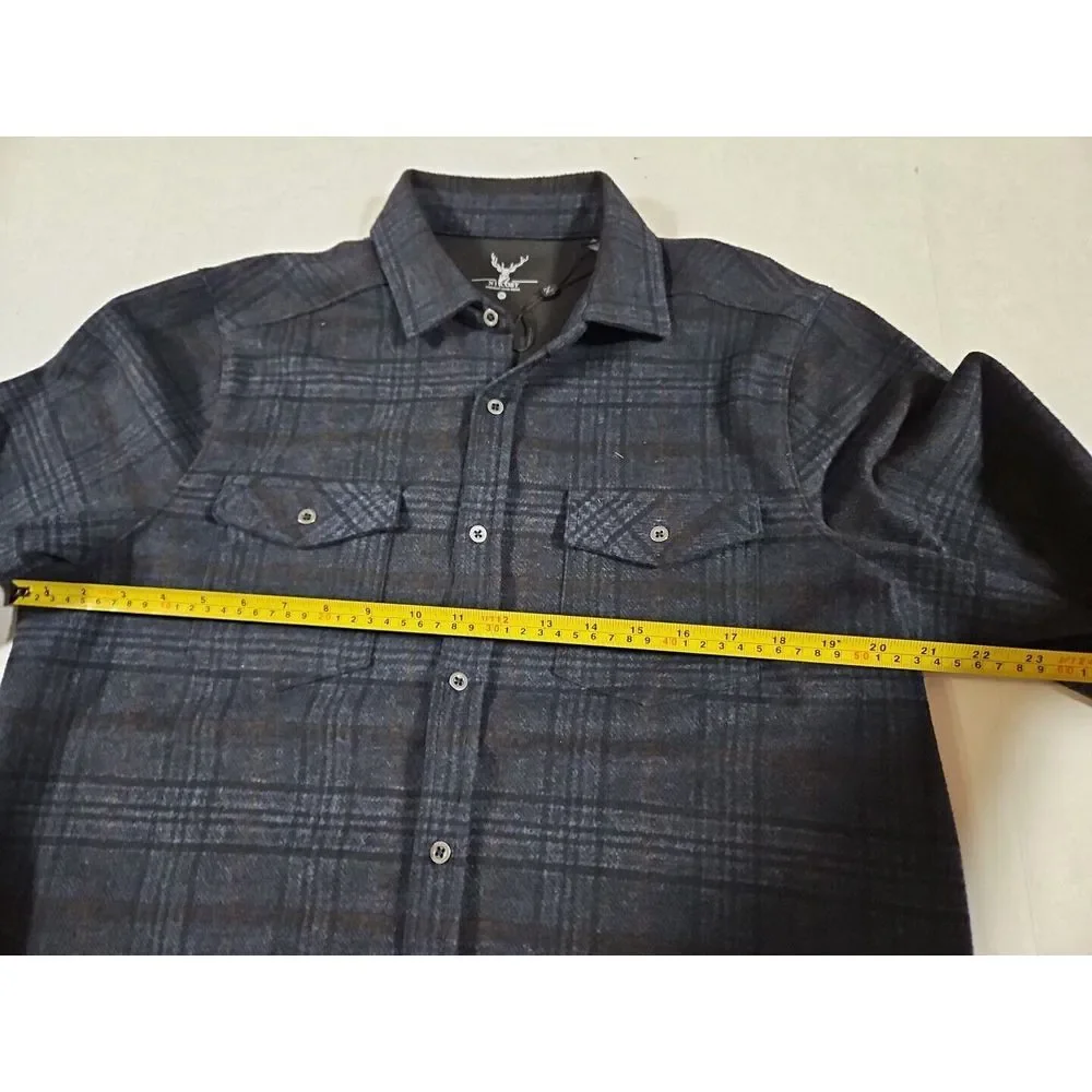 Ni Coby Premium Mens Flannel Shirt‎ Size Medium Black/blue